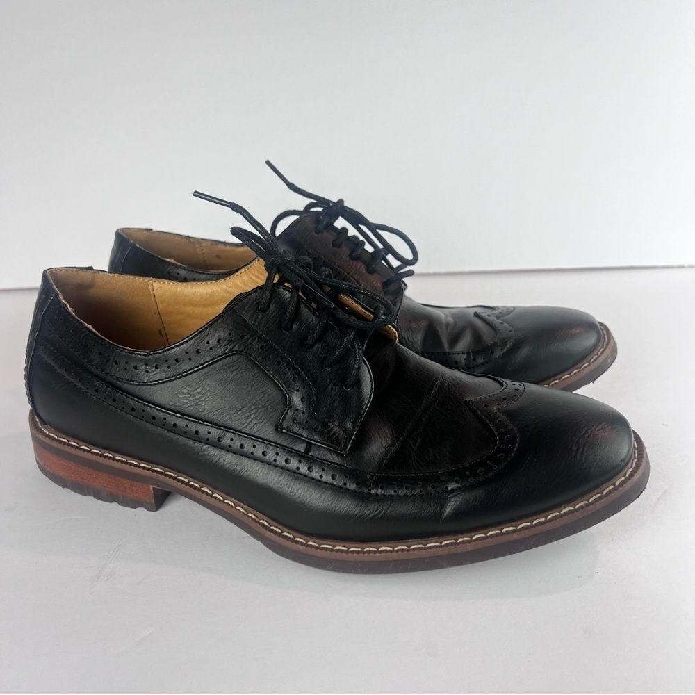 Madden by Steve Madden Shoes Sz 9 M Black Wingtip Oxfords Synthetic Amped #